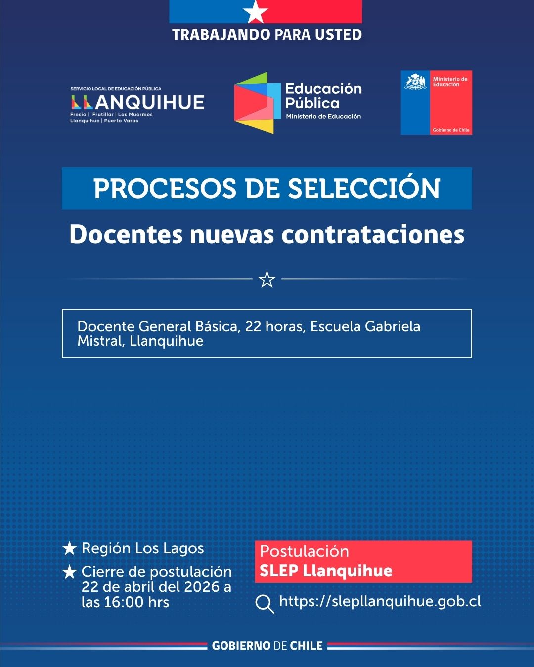 ¡Postula para cubrir vacantes docentes!