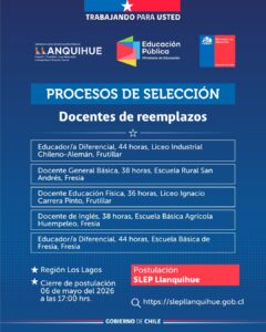 ¡Postula para cubrir reemplazos docentes!