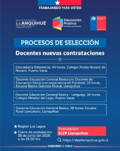 ¡Postula para cubrir vacantes docentes!