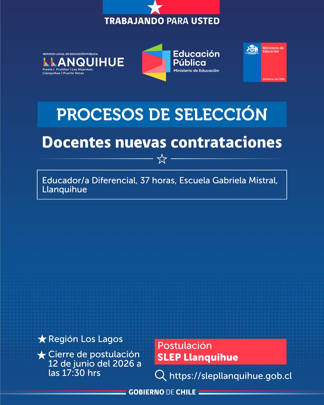 ¡Postula para cubrir vacantes docentes!