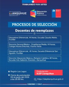 ¡Postula para cubrir reemplazos docentes!