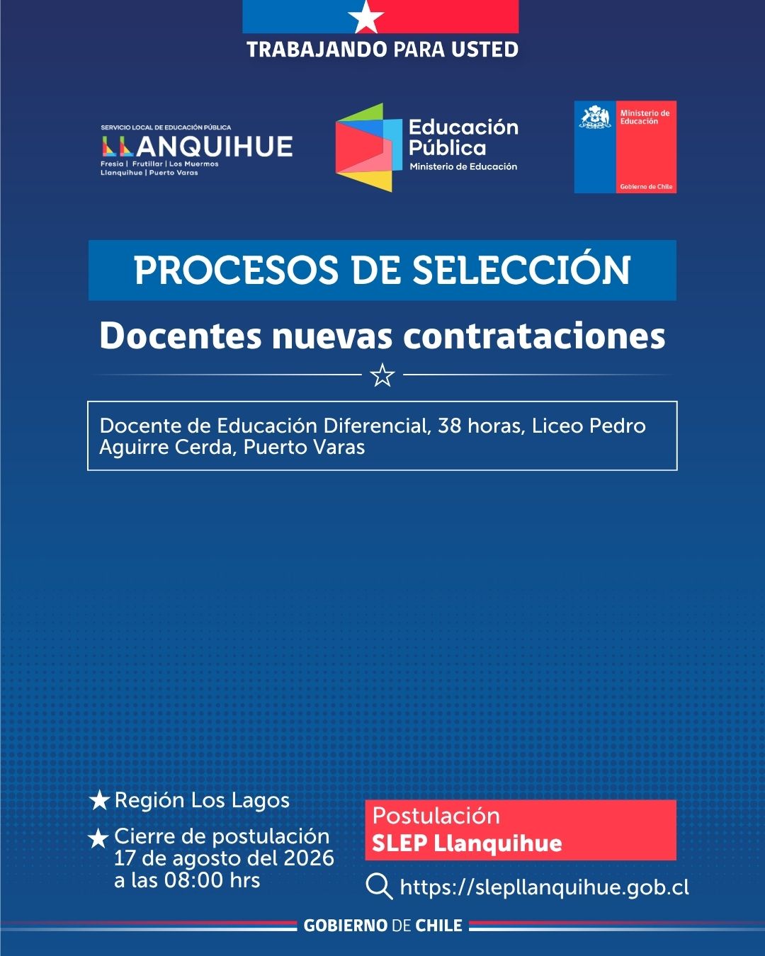 ¡Postula para cubrir vacantes docentes!