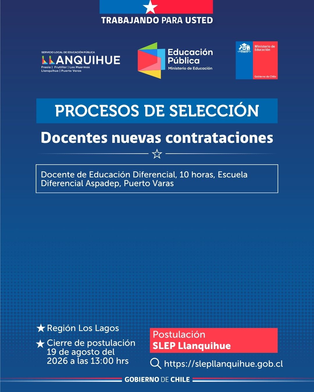 ¡Postula para cubrir vacantes docentes!