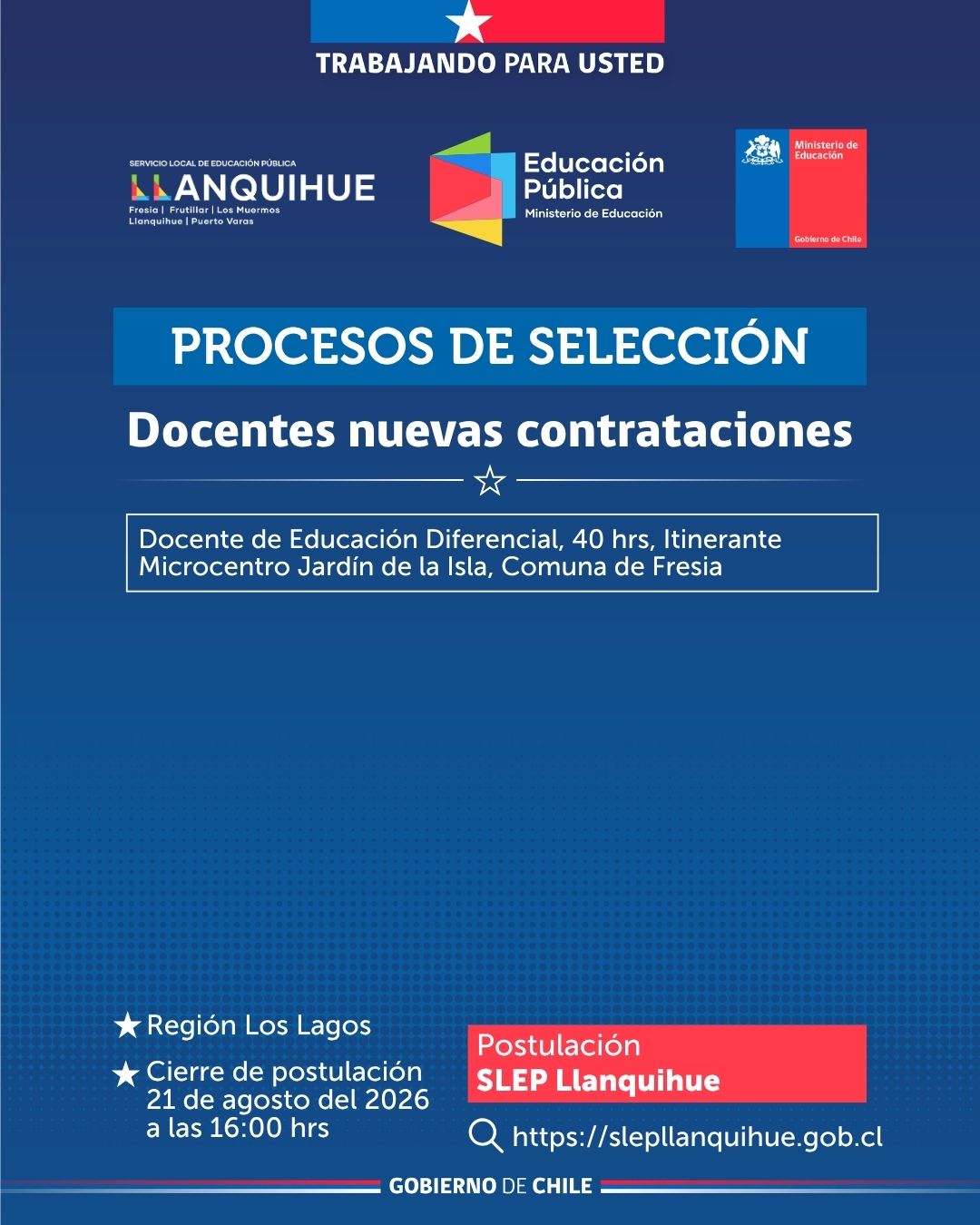 ¡Postula para cubrir vacantes docentes!