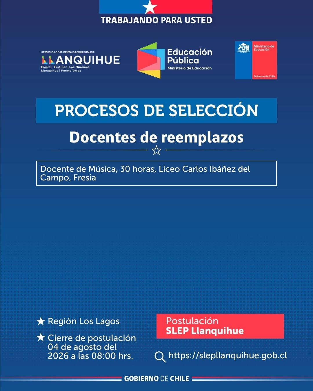¡Postula para cubrir reemplazos docentes!