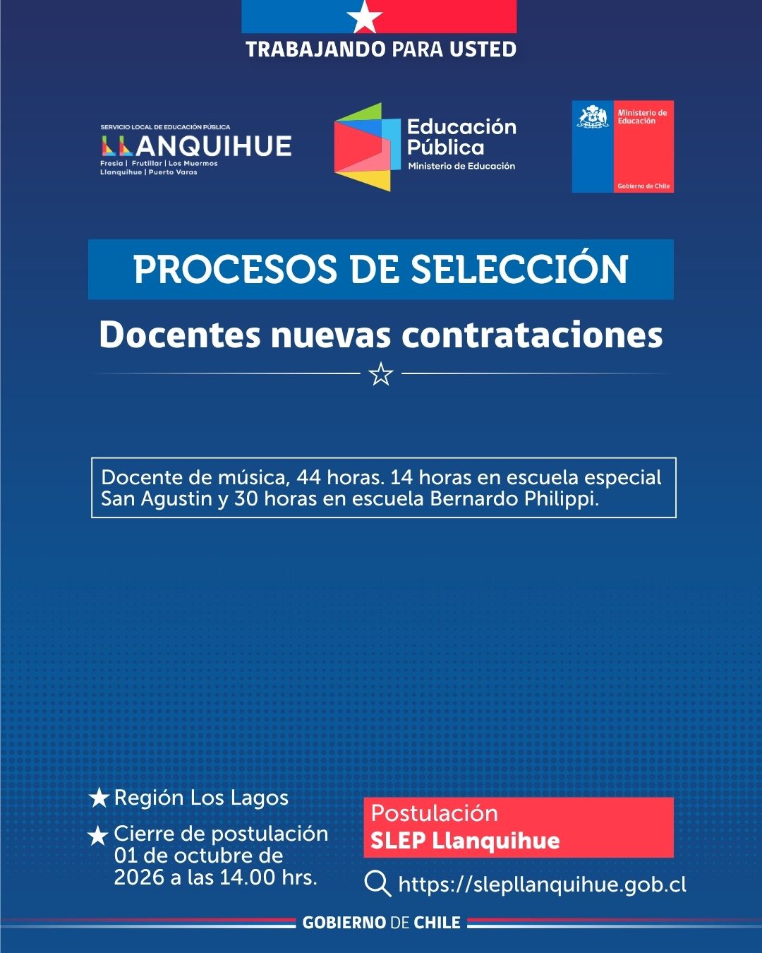 ¡Postula para cubrir vacantes docentes!