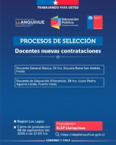 ¡Postula para cubrir vacantes docentes!